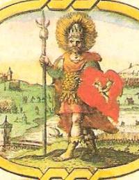 Imaginary depiction of Cerdic from John Speed&#039;s 1611 &quot;Saxon Heptarchy&quot;